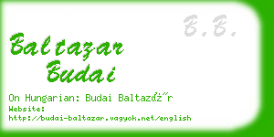 baltazar budai business card